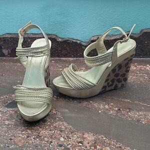 BCBGeneration Leopard Wedges 